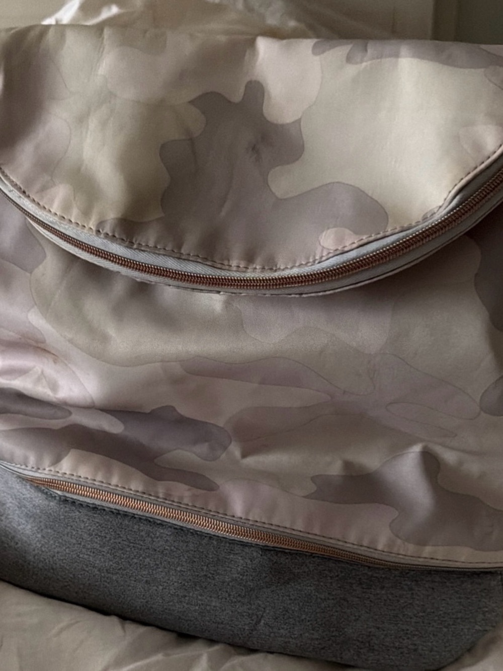 Stella & Dot Pink & Gray Camo Backpack